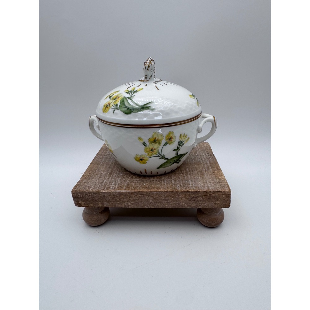 Bing & Grondahl Erantis Sugar Bowl with Lid Seahorse Finial Denmark Porcelain